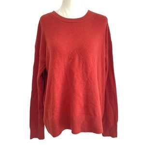 Vince 100% Cashmere Knit Orange Rust Sweater Medium